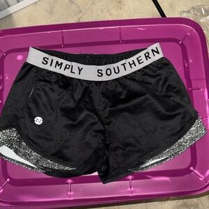 Simply Southern Black Athletic Shorts